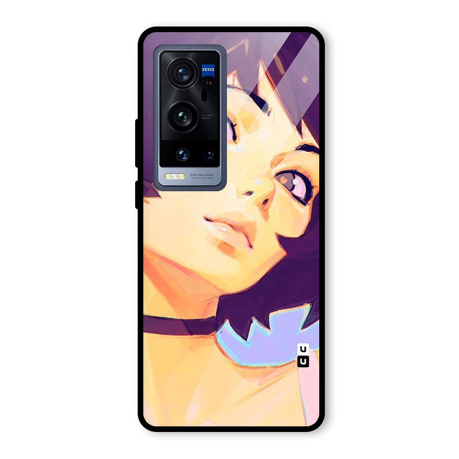 Girl Face Art Glass Back Case for Vivo X60 Pro Plus