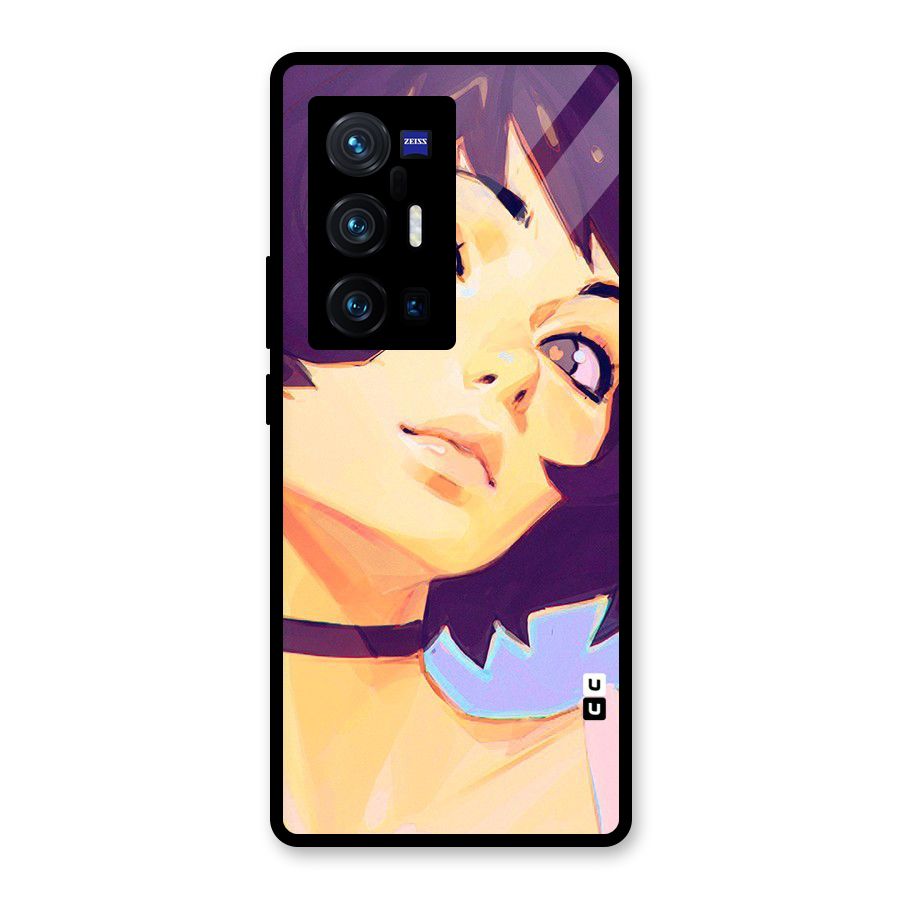 Girl Face Art Glass Back Case for Vivo X70 Pro Plus