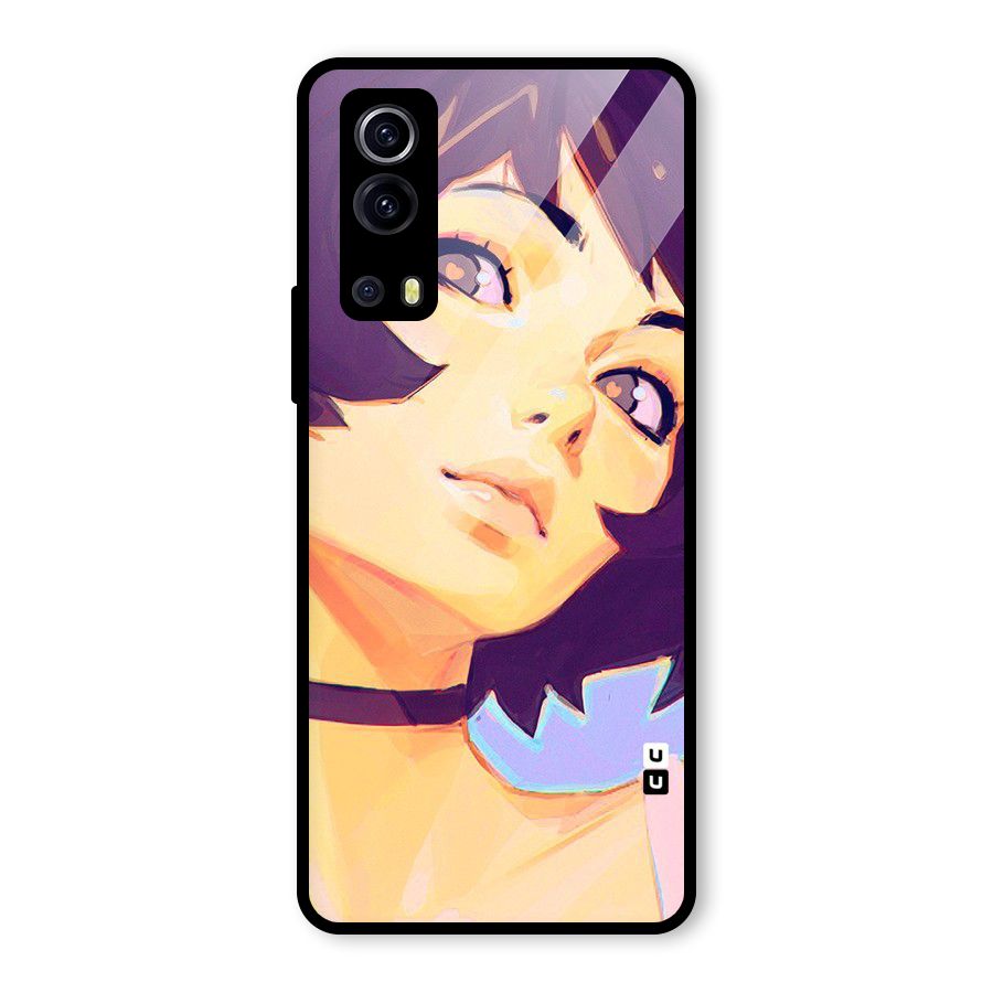 Girl Face Art Glass Back Case for Vivo iQOO Z3