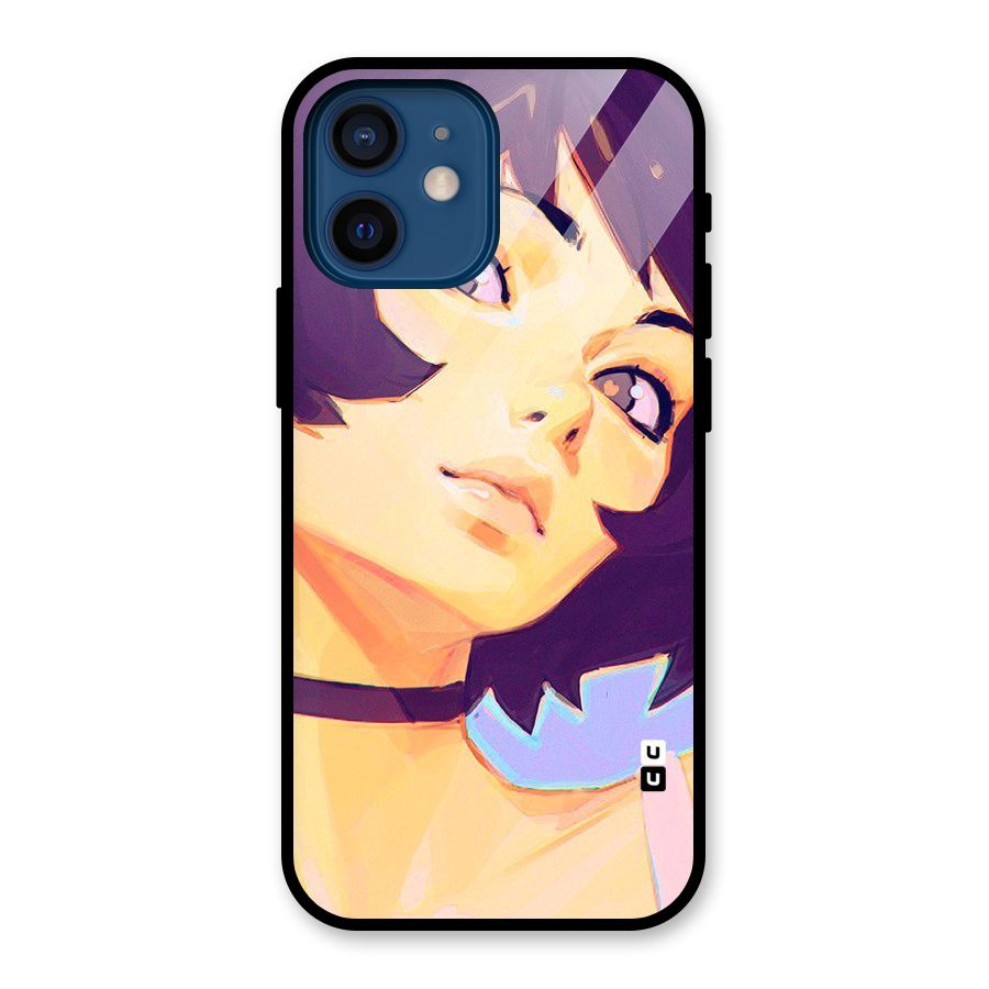 Girl Face Art Glass Back Case for iPhone 12 Mini