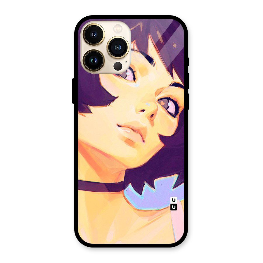 Girl Face Art Glass Back Case for iPhone 13 Pro Max