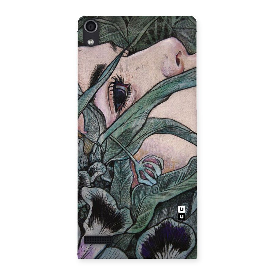 Girl Grass Art Back Case for Ascend P6