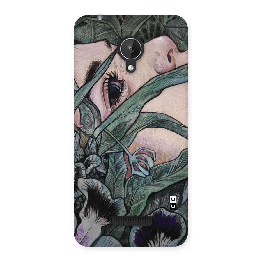 Girl Grass Art Back Case for Micromax Canvas Spark Q380