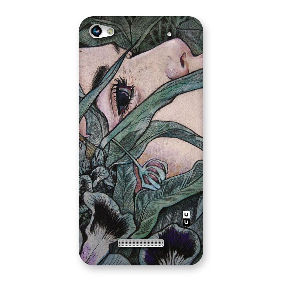 Girl Grass Art Back Case for Micromax Hue 2