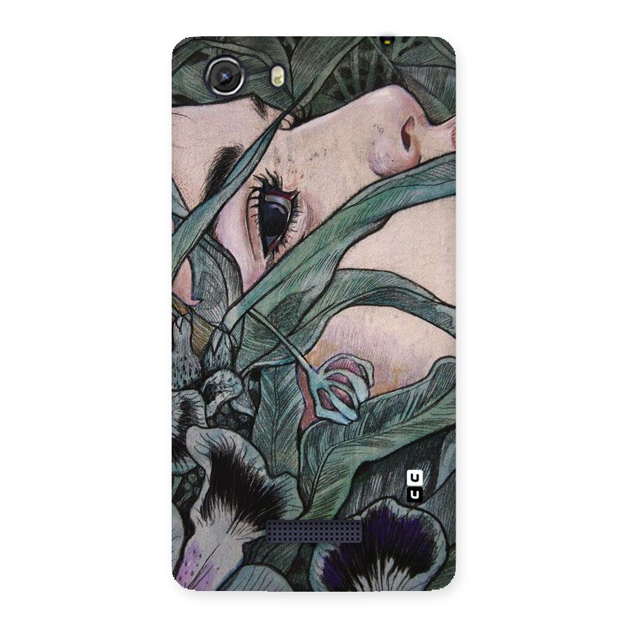 Girl Grass Art Back Case for Micromax Unite 3