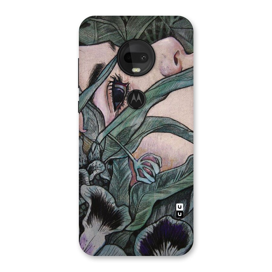 Girl Grass Art Back Case for Moto G7