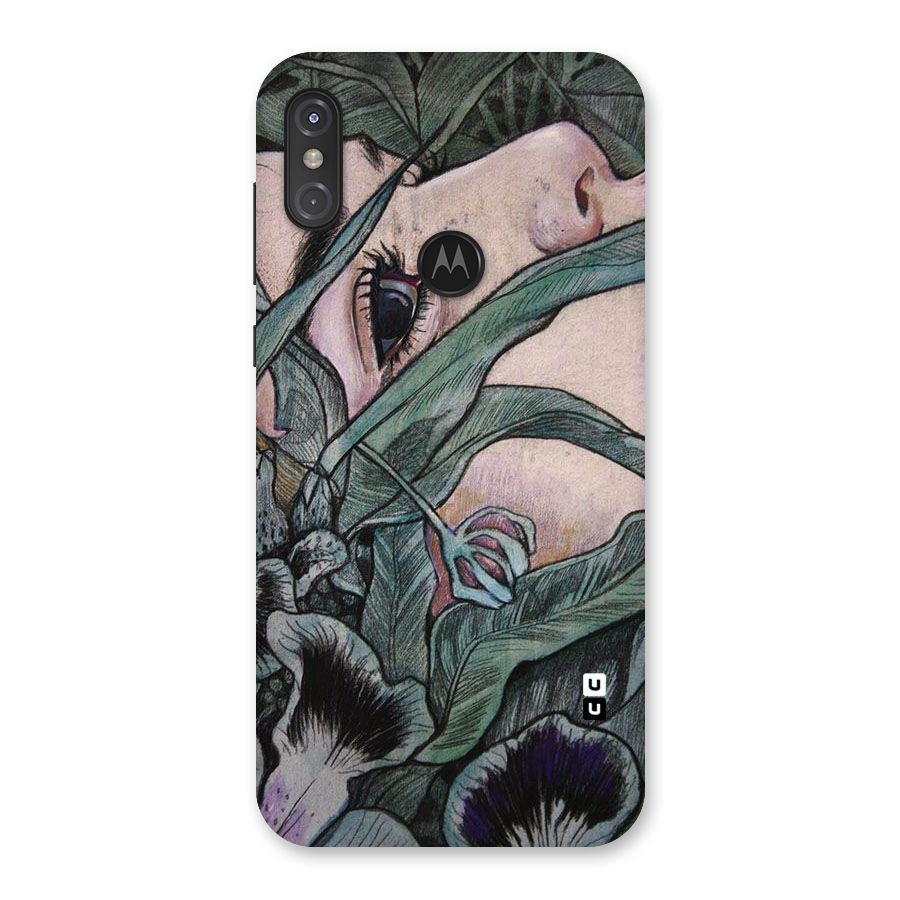 Girl Grass Art Back Case for Motorola One Power