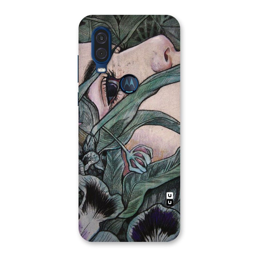 Girl Grass Art Back Case for Motorola One Vision