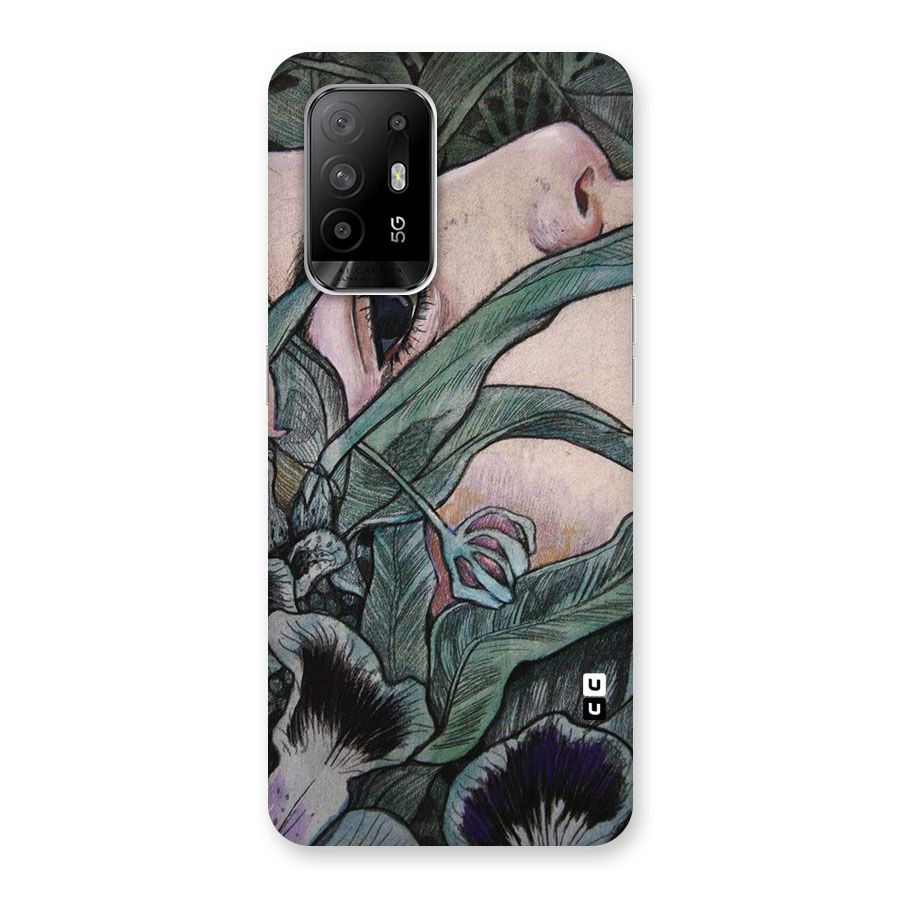 Girl Grass Art Back Case for Oppo F19 Pro Plus 5G