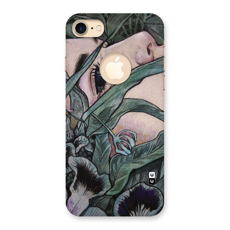 Girl Grass Art Back Case for iPhone 7 Logo Cut