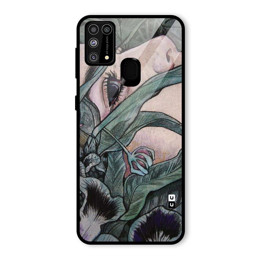 Girl Grass Art Glass Back Case for Galaxy F41
