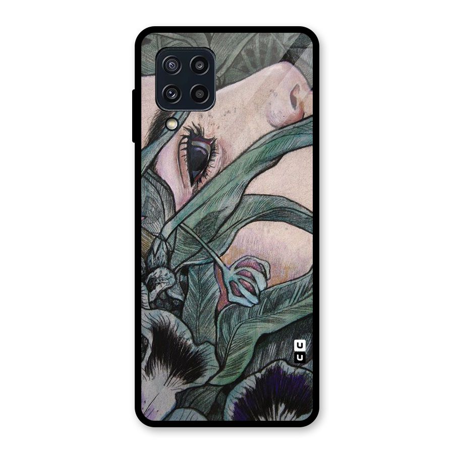 Girl Grass Art Glass Back Case for Galaxy M32