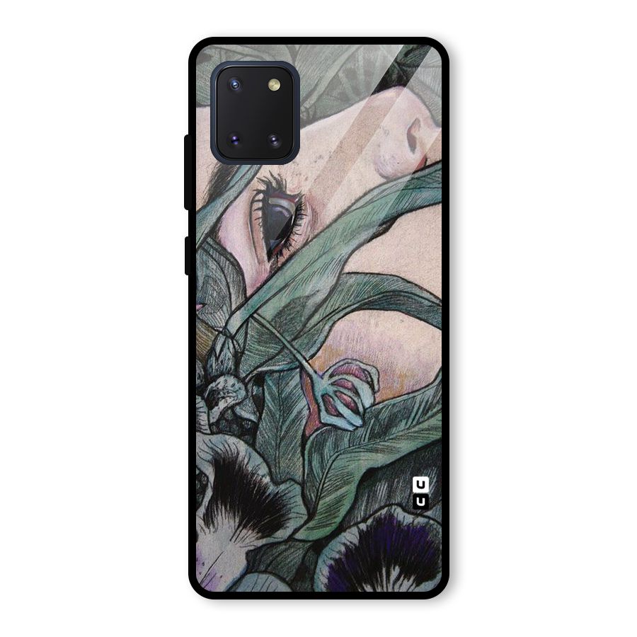 Girl Grass Art Glass Back Case for Galaxy Note 10 Lite