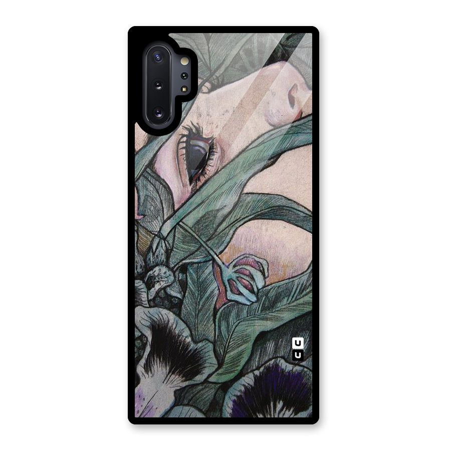 Girl Grass Art Glass Back Case for Galaxy Note 10 Plus