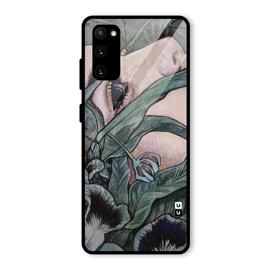 Girl Grass Art Glass Back Case for Galaxy S20 FE 5G