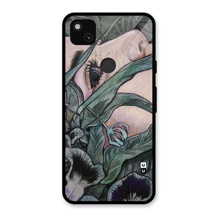 Girl Grass Art Glass Back Case for Google Pixel 4a