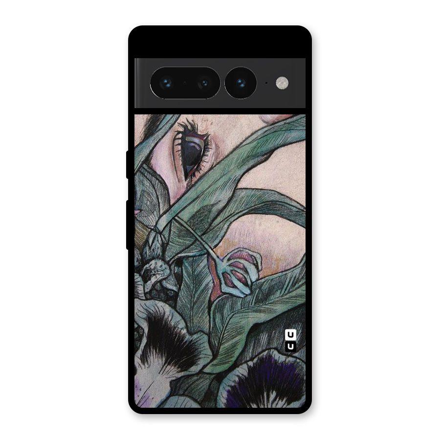Girl Grass Art Glass Back Case for Google Pixel 7 Pro