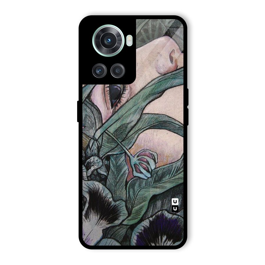 Girl Grass Art Glass Back Case for OnePlus 10R
