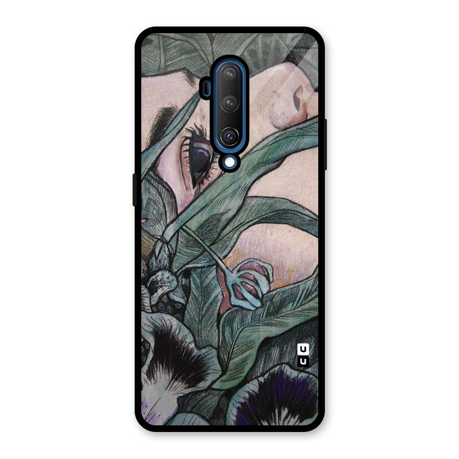 Girl Grass Art Glass Back Case for OnePlus 7T Pro