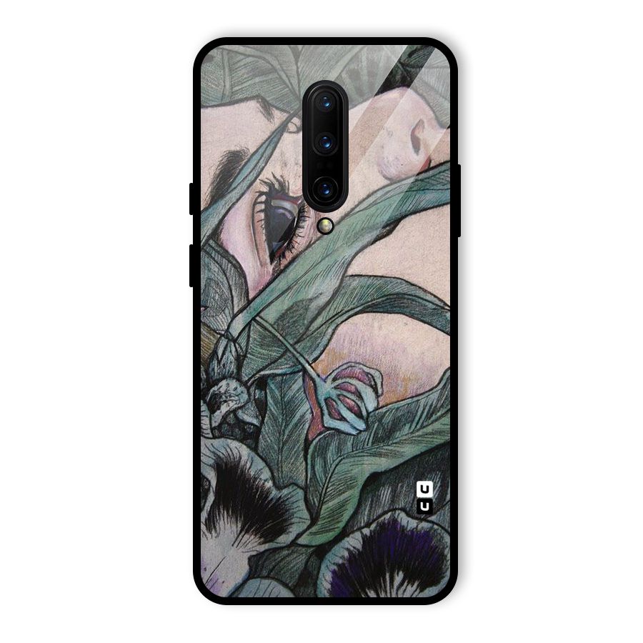 Girl Grass Art Glass Back Case for OnePlus 7 Pro