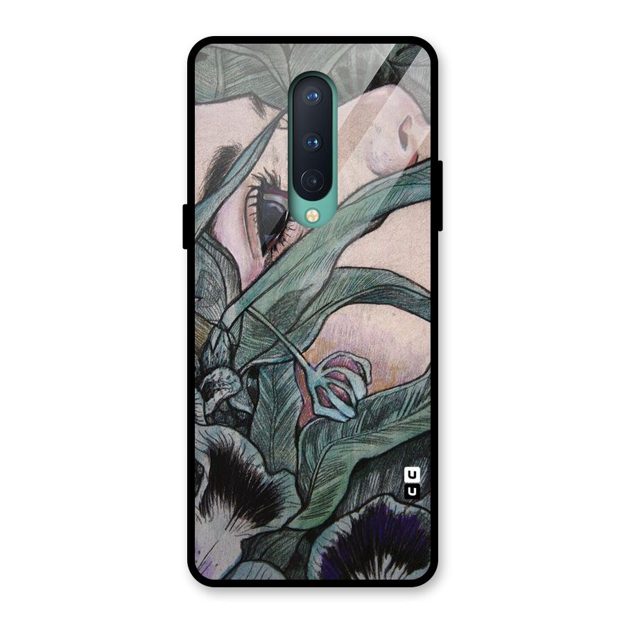 Girl Grass Art Glass Back Case for OnePlus 8