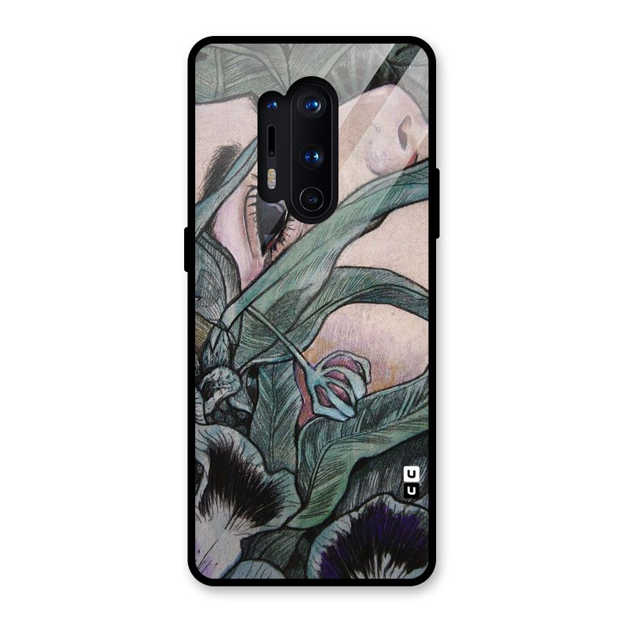 Girl Grass Art Glass Back Case for OnePlus 8 Pro