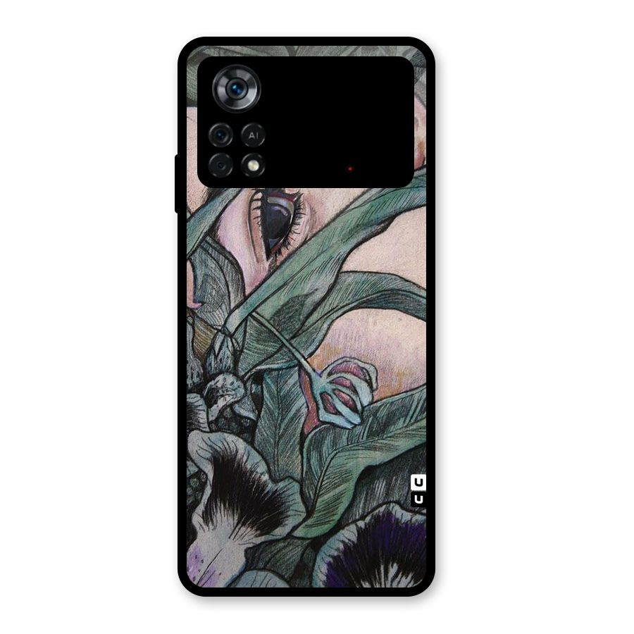 Girl Grass Art Glass Back Case for Poco X4 Pro 5G