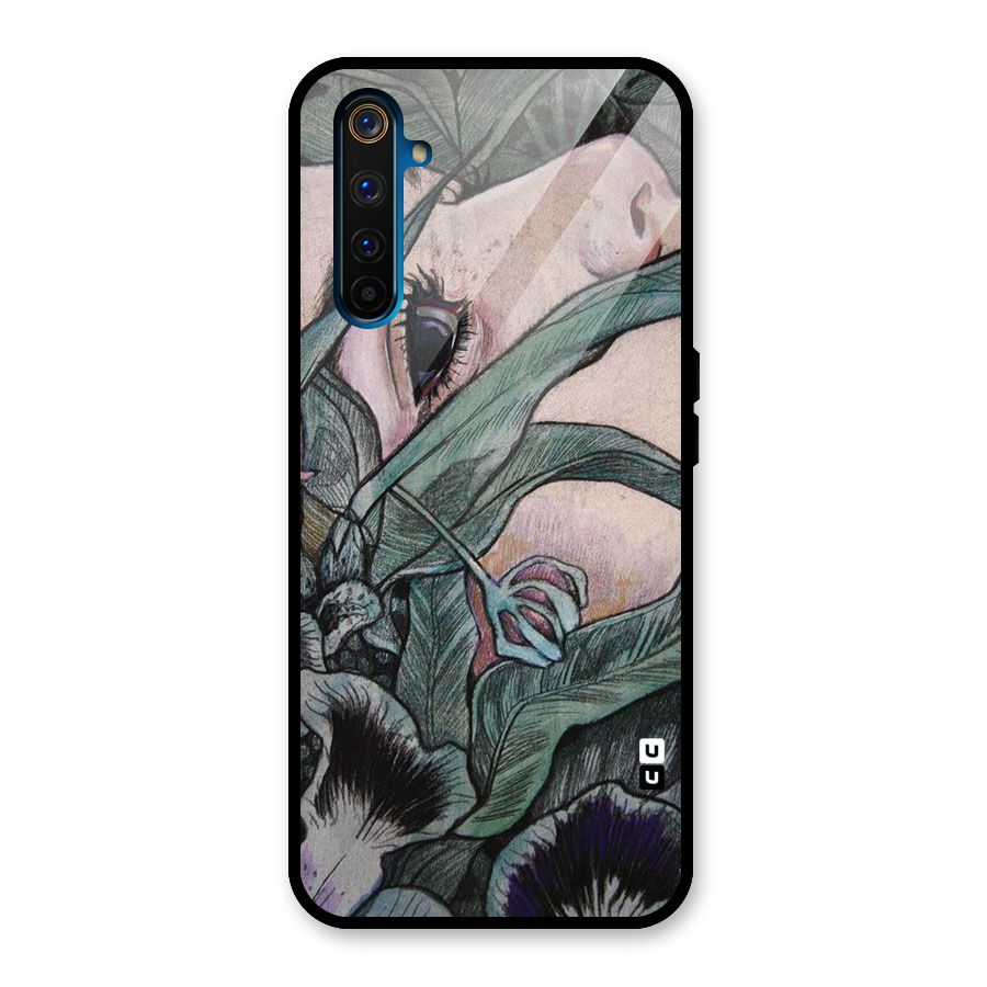 Girl Grass Art Glass Back Case for Realme 6 Pro