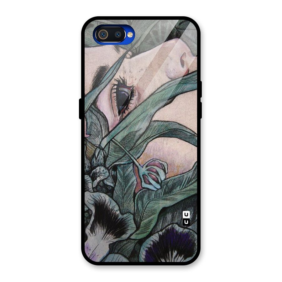 Girl Grass Art Glass Back Case for Realme C2