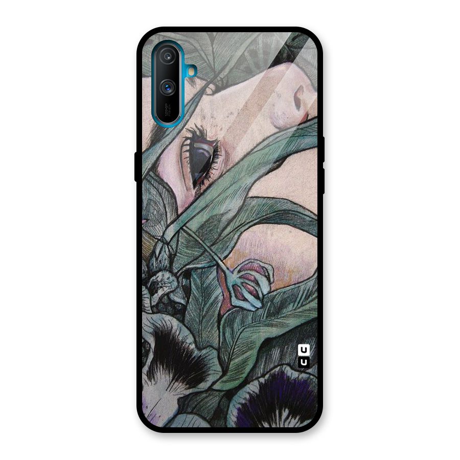 Girl Grass Art Glass Back Case for Realme C3