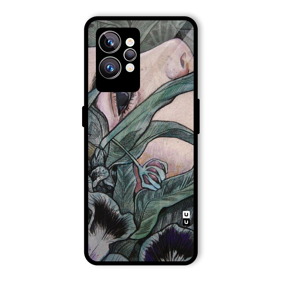 Girl Grass Art Glass Back Case for Realme GT2 Pro