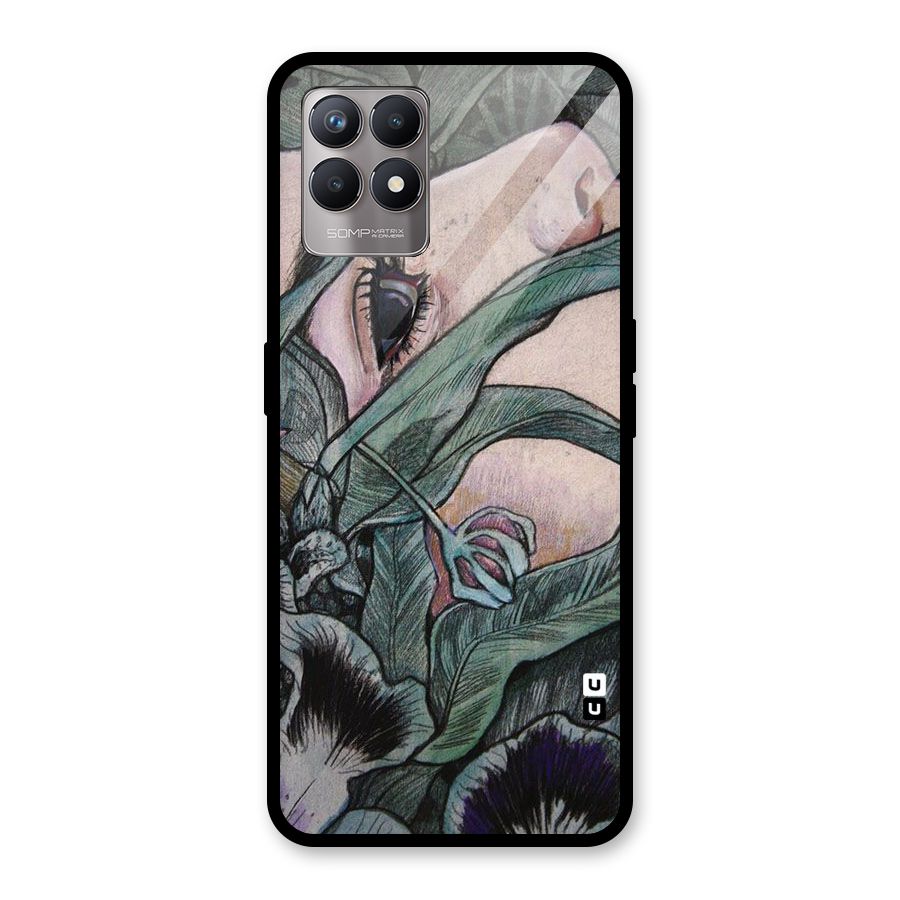Girl Grass Art Glass Back Case for Realme Narzo 50