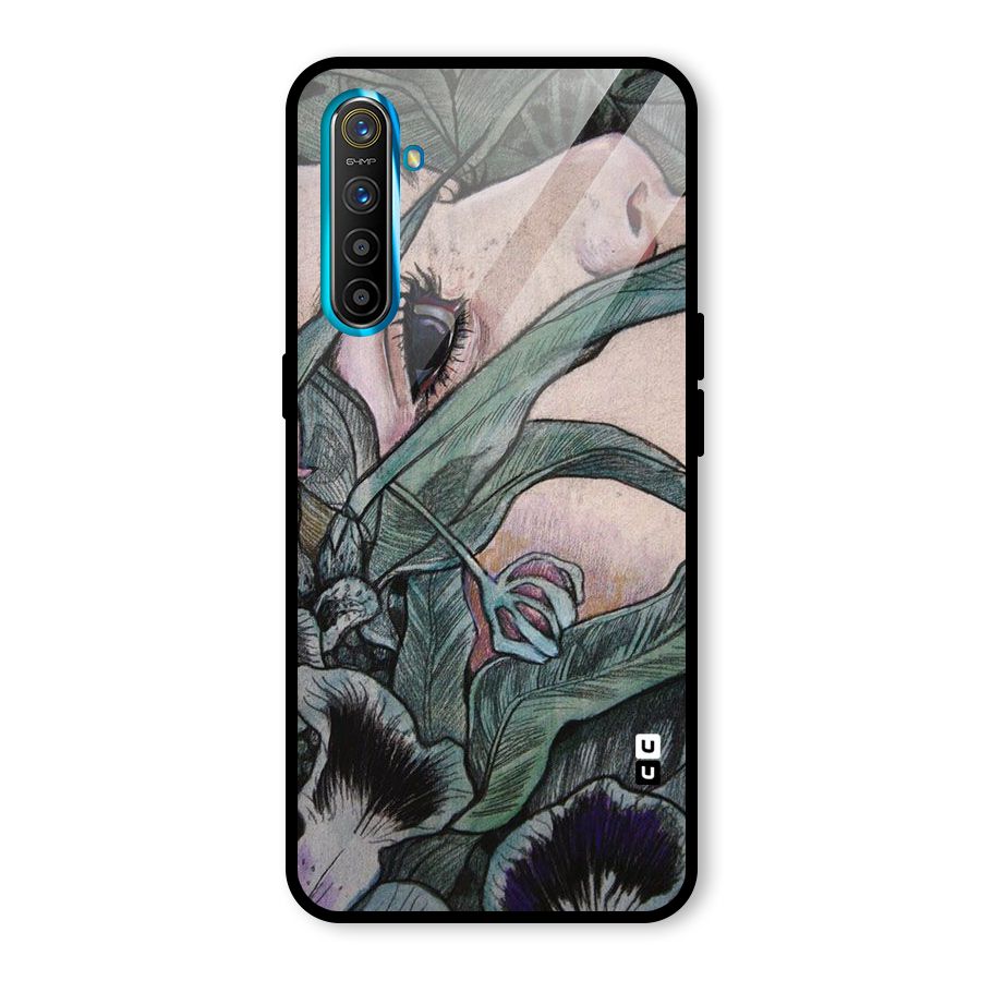 Girl Grass Art Glass Back Case for Realme X2
