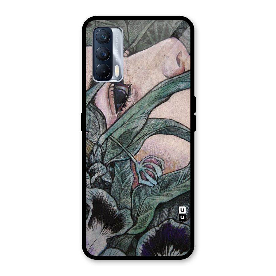 Girl Grass Art Glass Back Case for Realme X7