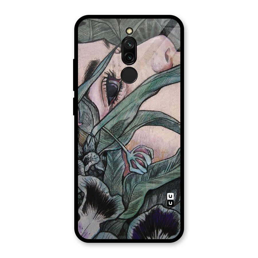 Girl Grass Art Glass Back Case for Redmi 8