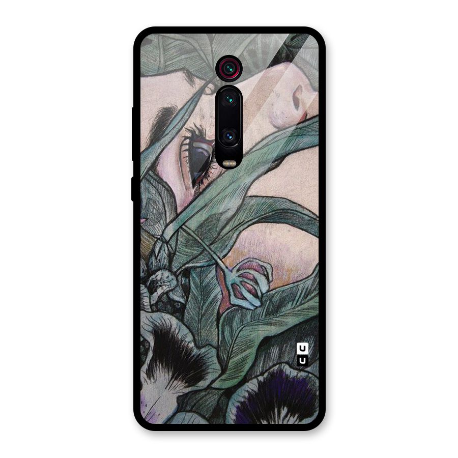 Girl Grass Art Glass Back Case for Redmi K20