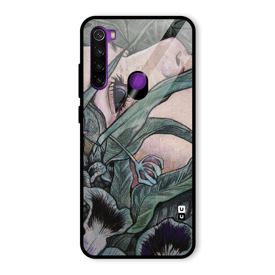 Girl Grass Art Glass Back Case for Redmi Note 8