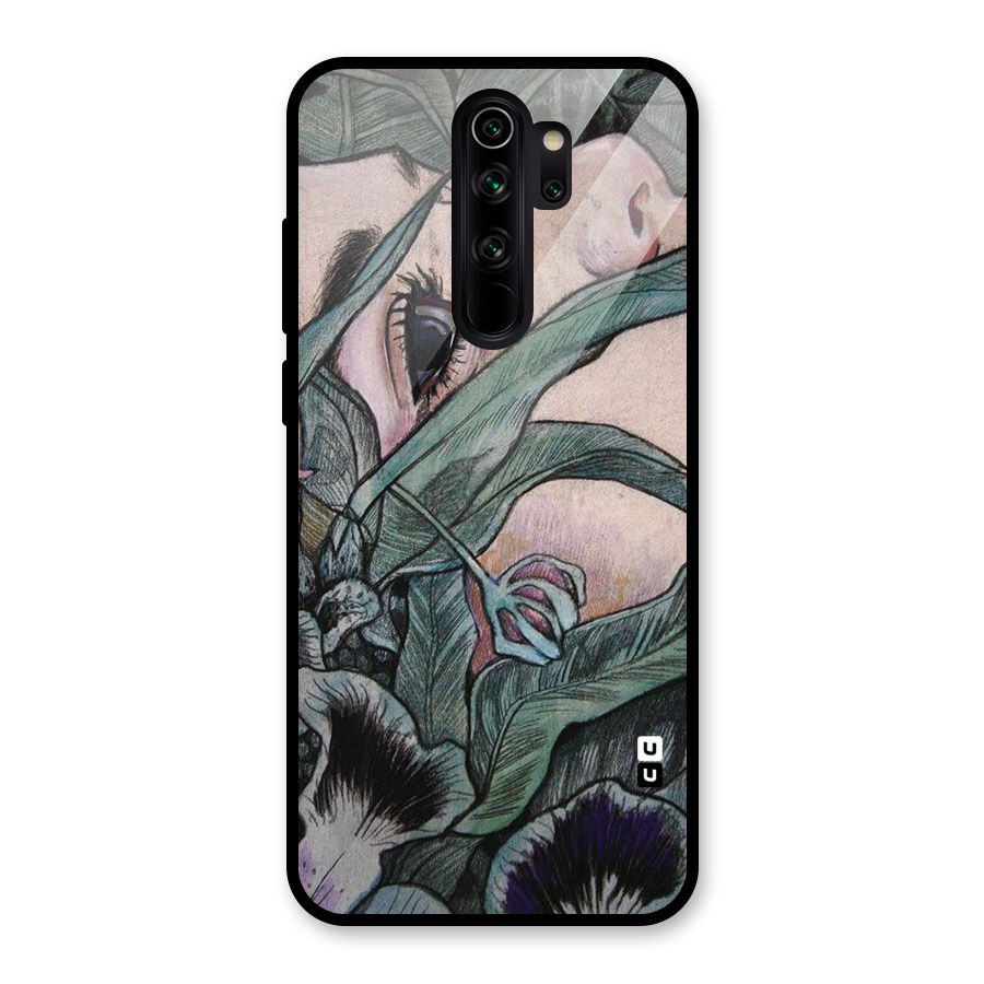 Girl Grass Art Glass Back Case for Redmi Note 8 Pro