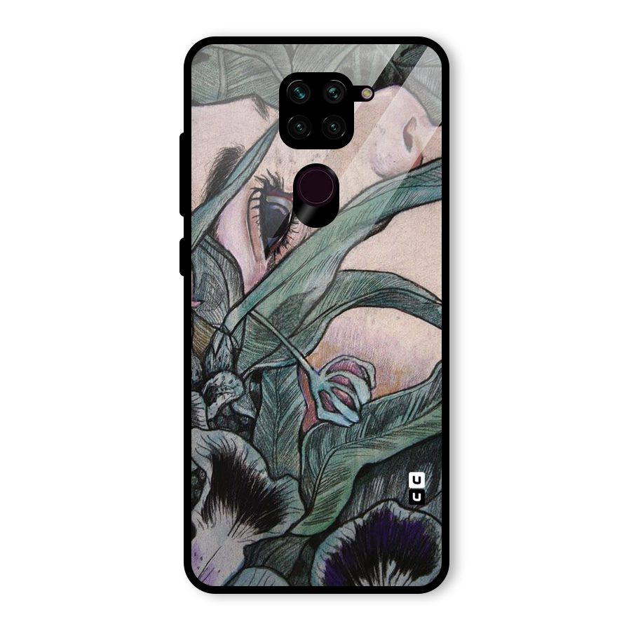 Girl Grass Art Glass Back Case for Redmi Note 9