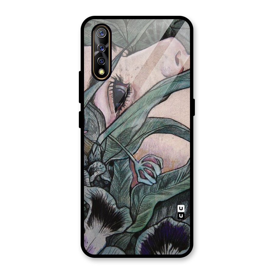 Girl Grass Art Glass Back Case for Vivo S1