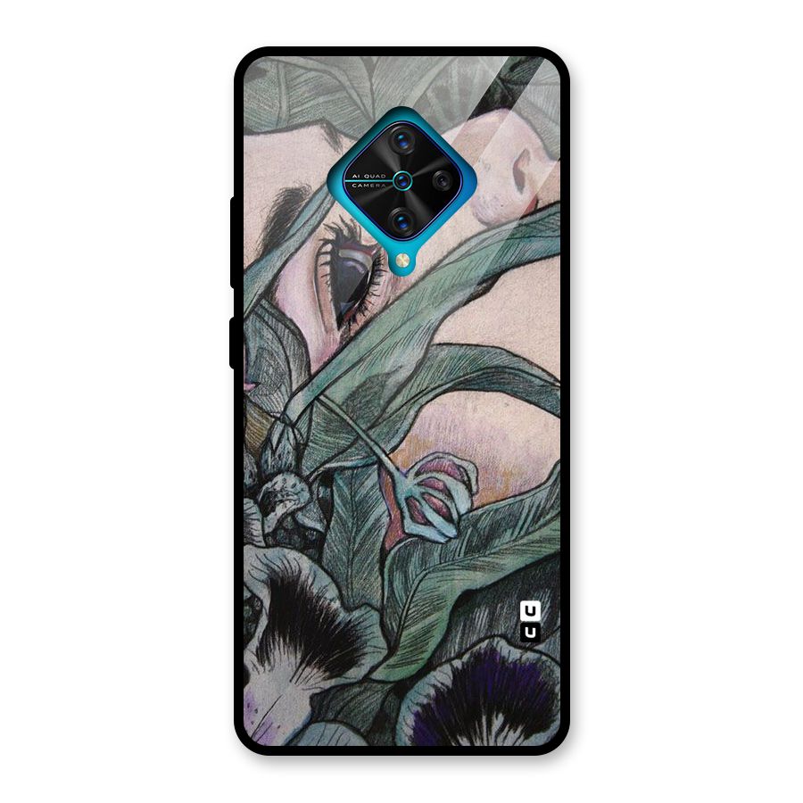 Girl Grass Art Glass Back Case for Vivo S1 Pro