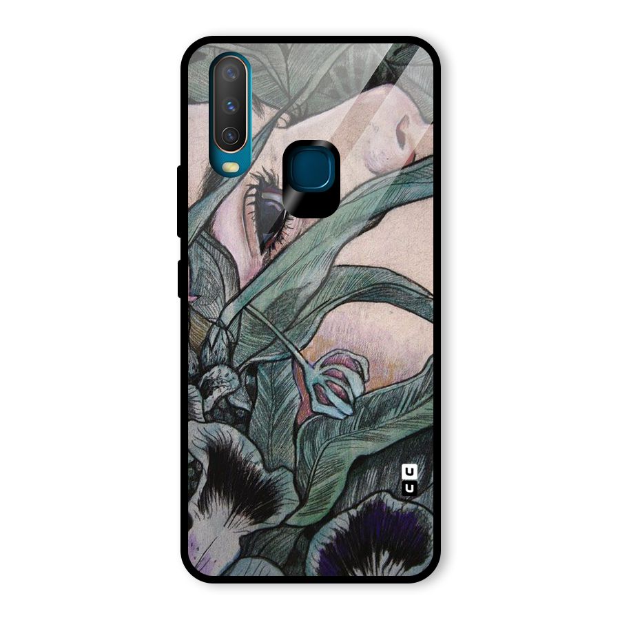 Girl Grass Art Glass Back Case for Vivo U10