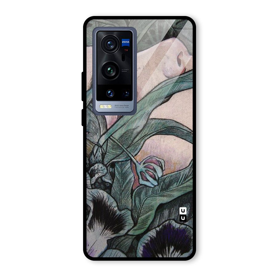 Girl Grass Art Glass Back Case for Vivo X60 Pro Plus