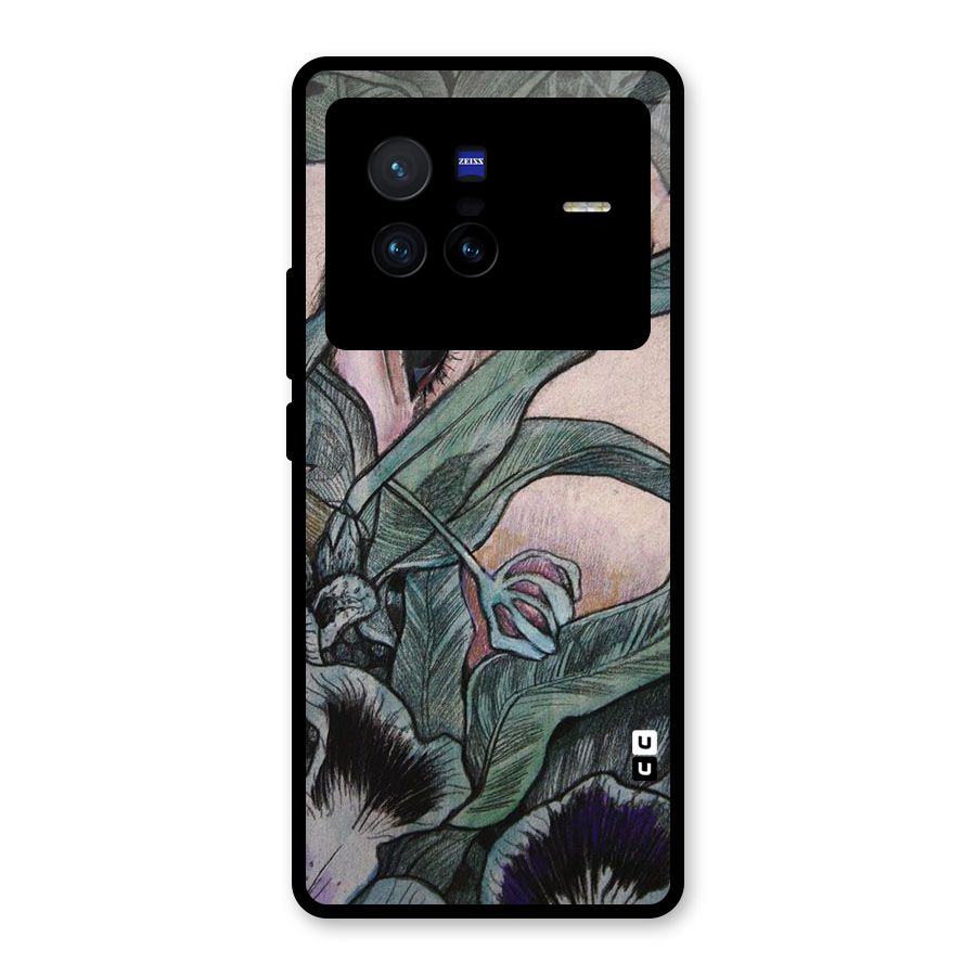 Girl Grass Art Glass Back Case for Vivo X80