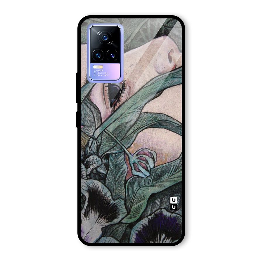 Girl Grass Art Glass Back Case for Vivo Y73