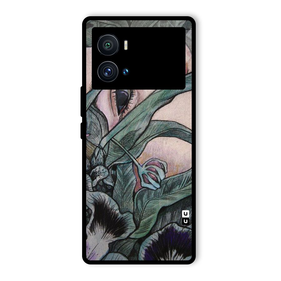 Girl Grass Art Glass Back Case for Vivo iQOO 9 Pro