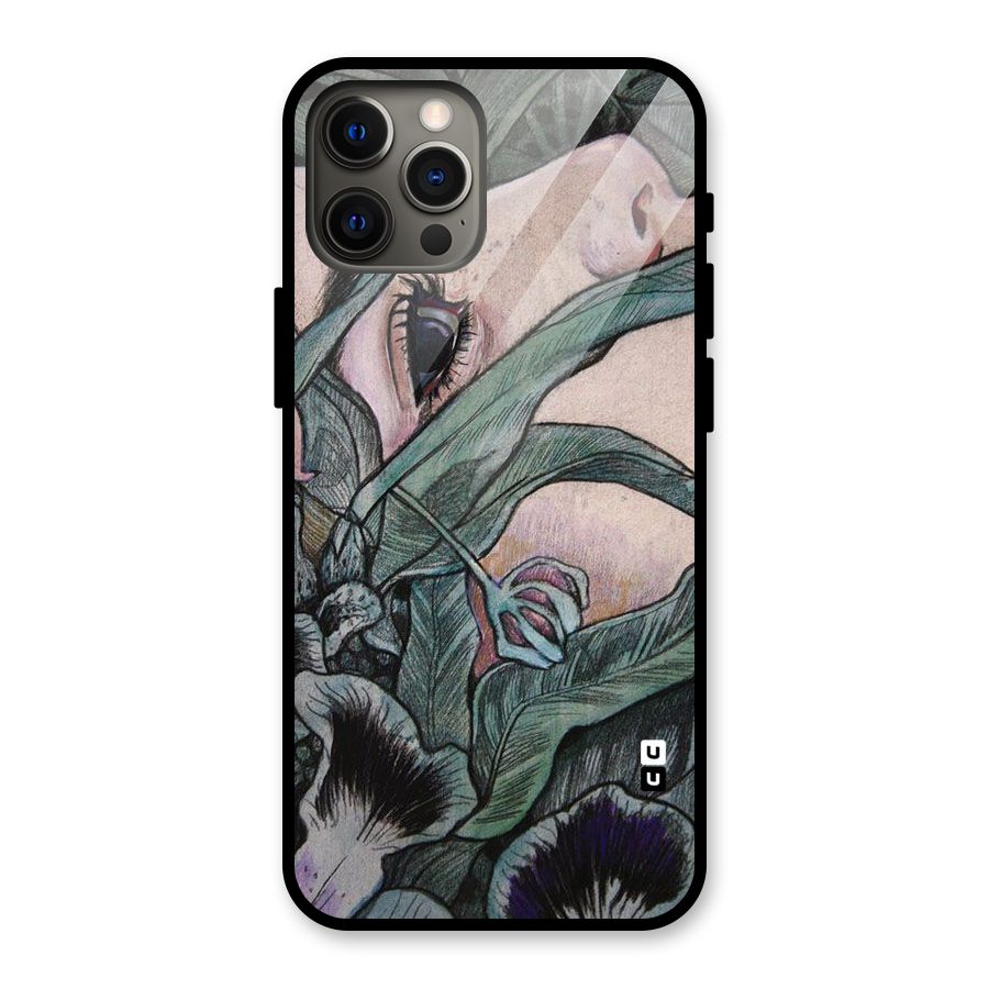 Girl Grass Art Glass Back Case for iPhone 12 Pro Max