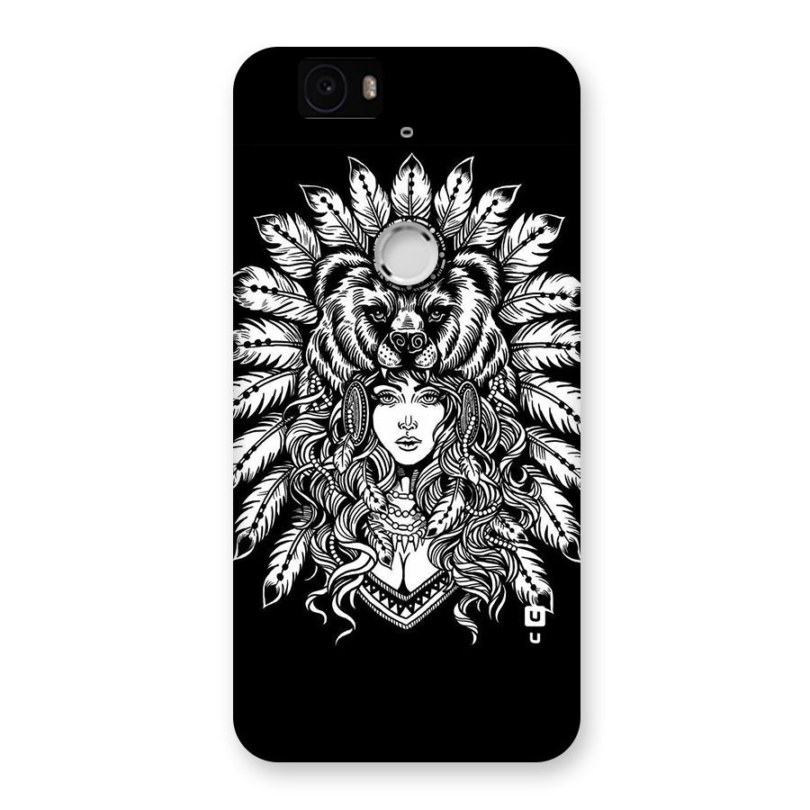 Girl Pattern Art Back Case for Google Nexus-6P