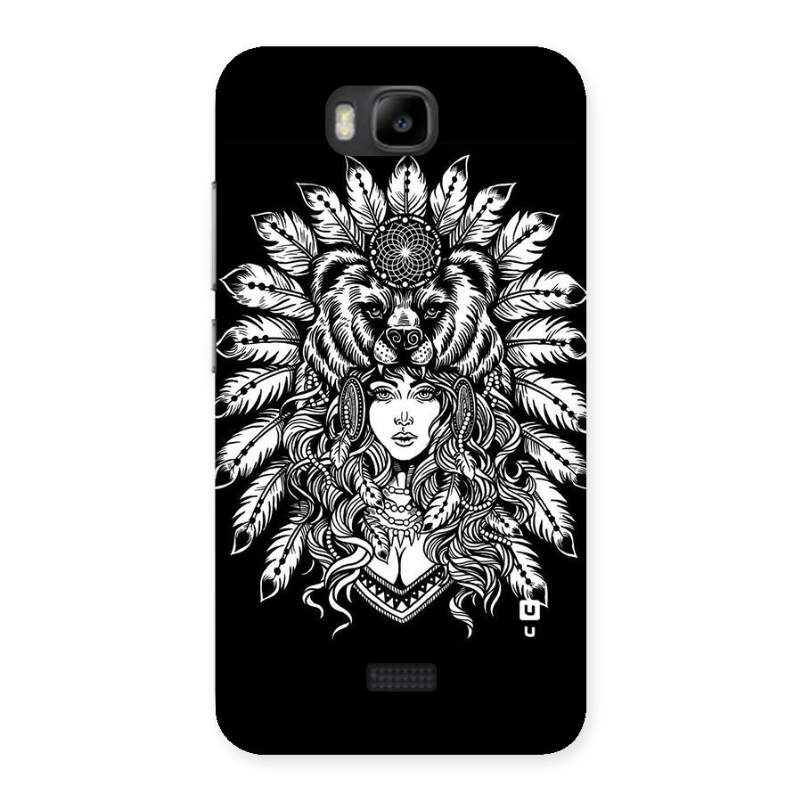 Girl Pattern Art Back Case for Honor Bee