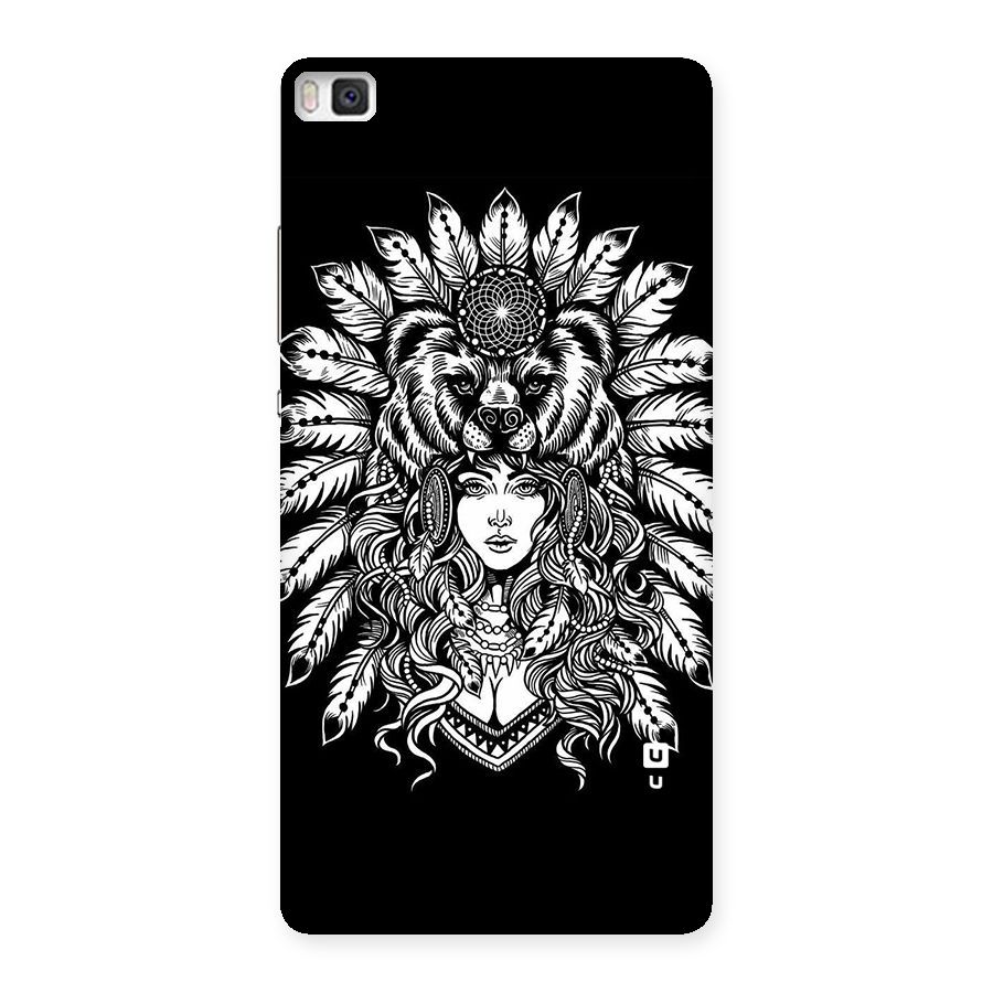 Girl Pattern Art Back Case for Huawei P8